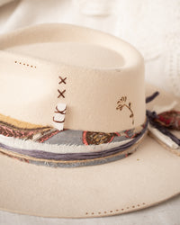 Crystal and Flower Hat * Australian Wool * BJH043