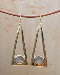 Lucia Earrings * Labradorite * Gold Plated * BJE278