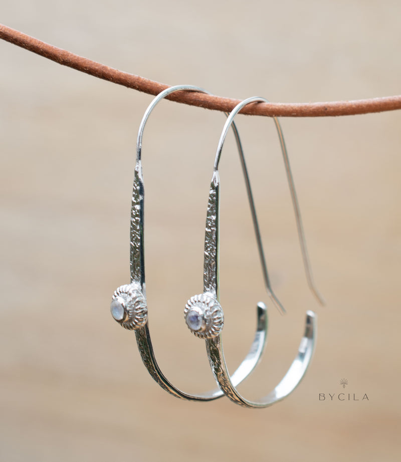 Cassie Earrings * Moonstone * Gold Plated, Silver Plated and Rose Gold * BJE168