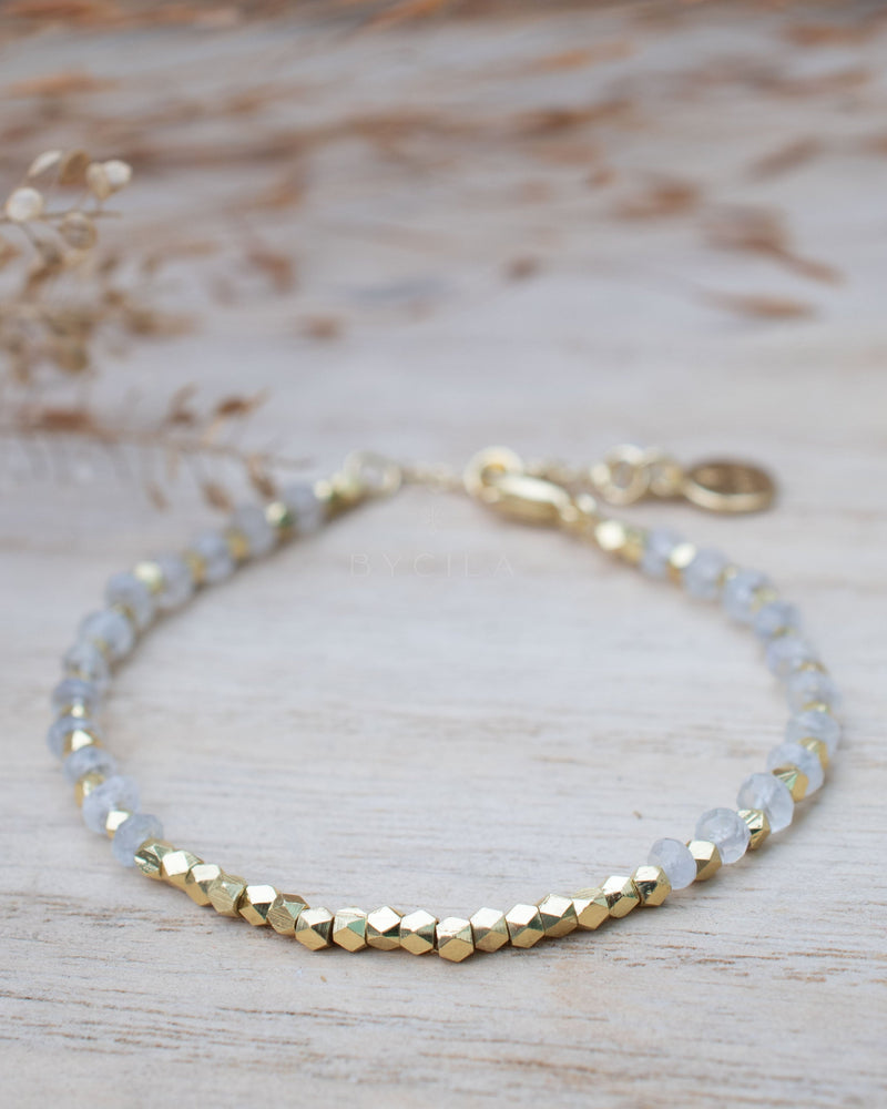 Clarisse Bracelet * Moonstone * Gold Plated * BJB073