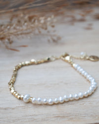 Clarisse Bracelet * Fresh Water Pearl * Gold Plated * BJB072