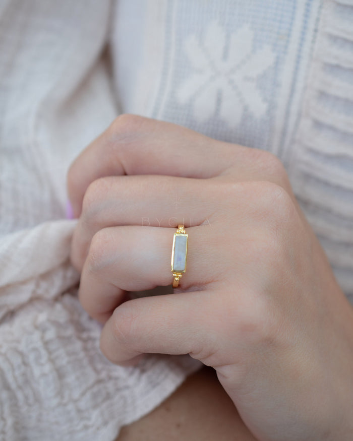 Mariana Ring * Moonstone * Gold Plated * BJR342