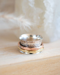 Anita Meditation Ring * Bronze, Copper and Sterling Silver * BJS030