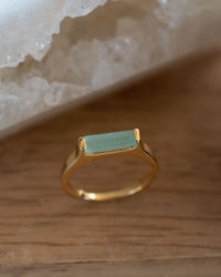 Manuela Ring * Aqua Chalcedony * Gold Plated * BJR285