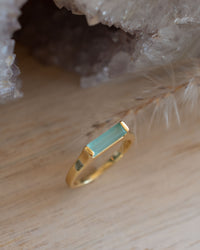 Manuela Ring * Aqua Chalcedony * Gold Plated * BJR285