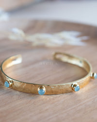 Aqua Chalcedony Bracelet * Gold Plated * BJB062