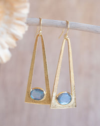 Lucia Earrings * Labradorite * Gold Plated * BJE278