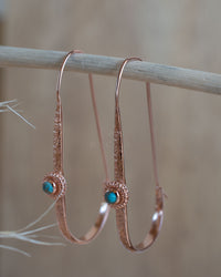 Cassie Earrings * Copper Turquoise * Gold Plated, Silver Plated and Rose Gold * BJE167
