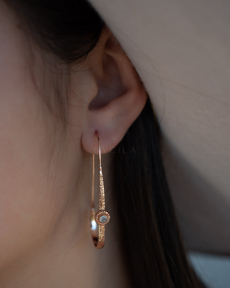 Cassie Earrings * Moonstone * Gold Plated, Silver Plated and Rose Gold * BJE168