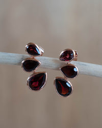 Emilia Earrings * Garnet hydro * Gold Plated, Silver Plated and Rose Gold * BJE176B