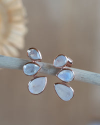 Emilia Earrings * Moonstone *  Gold Plated, Silver Plated and Rose Gold * BJE174