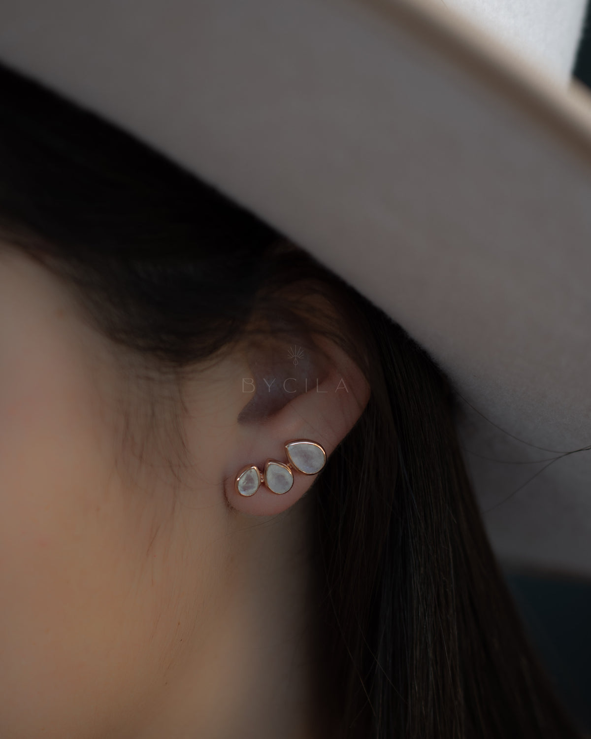 Emilia Earrings * Rose Quartz * Gold Plated, Silver Plated and Rose Gold Plated * BJE172C