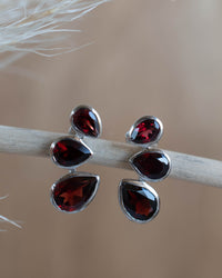 Emilia Earrings * Garnet hydro * Gold Plated, Silver Plated and Rose Gold * BJE176B