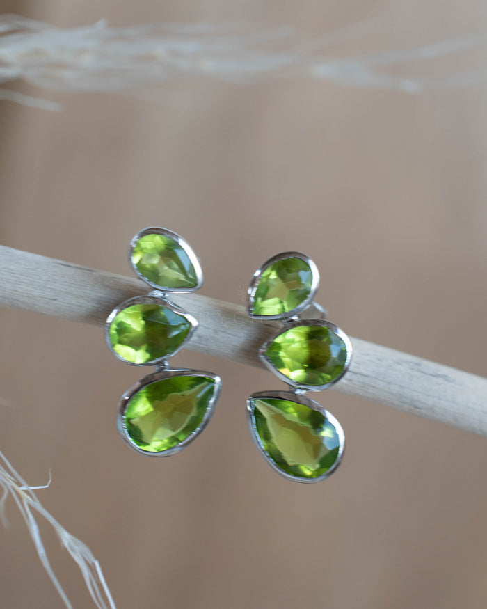 Emilia Earrings * Peridot hydro * Gold Plated, Silver Plated and Rose Gold * BJE175B