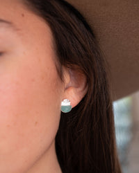 Bellinha Earrings * Aqua Chalcedony * Gold Plated 18k  or Sterling Silver 925* BJE159