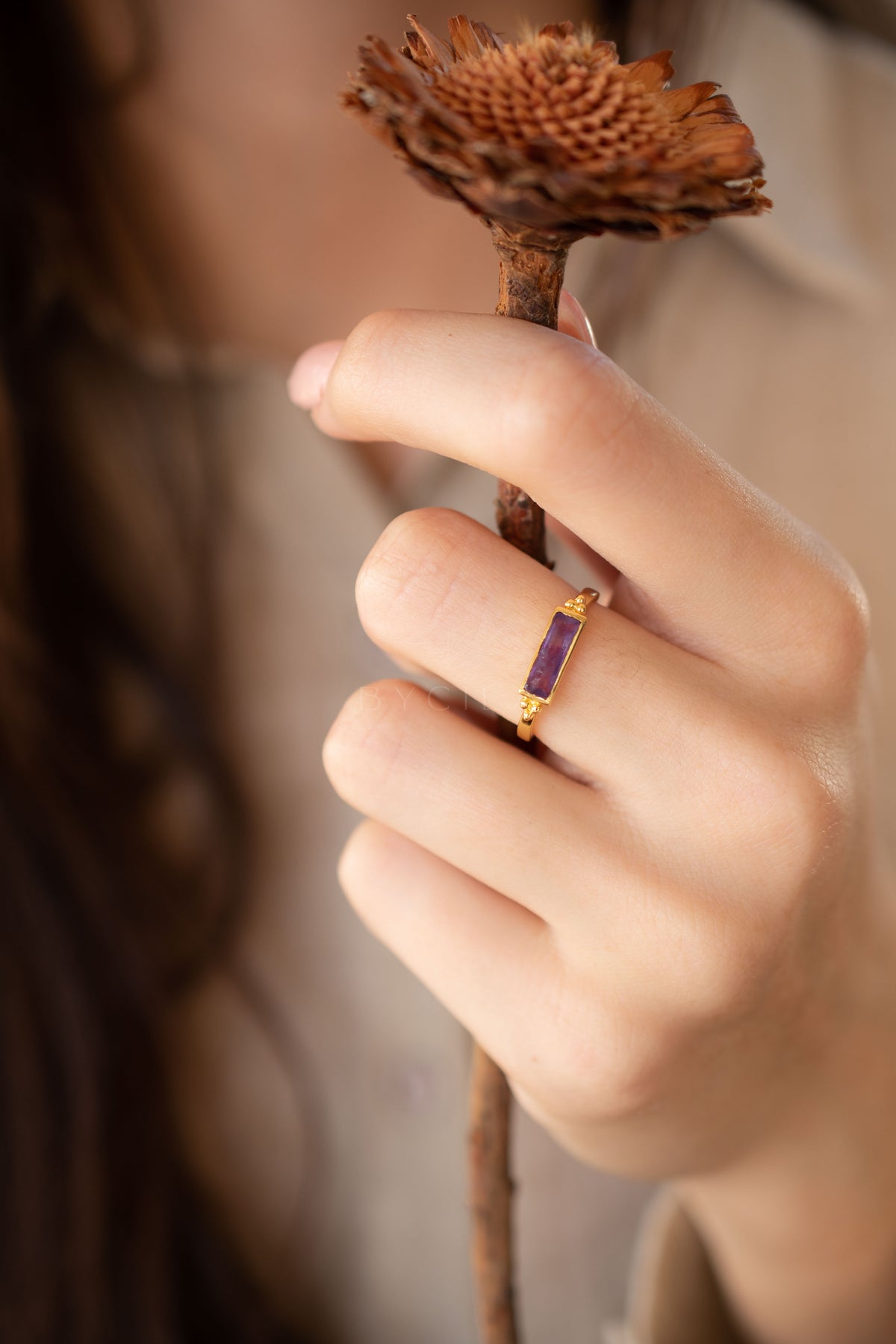 Mariana Ring * Amethyst * Gold Plated 18k * BJR341