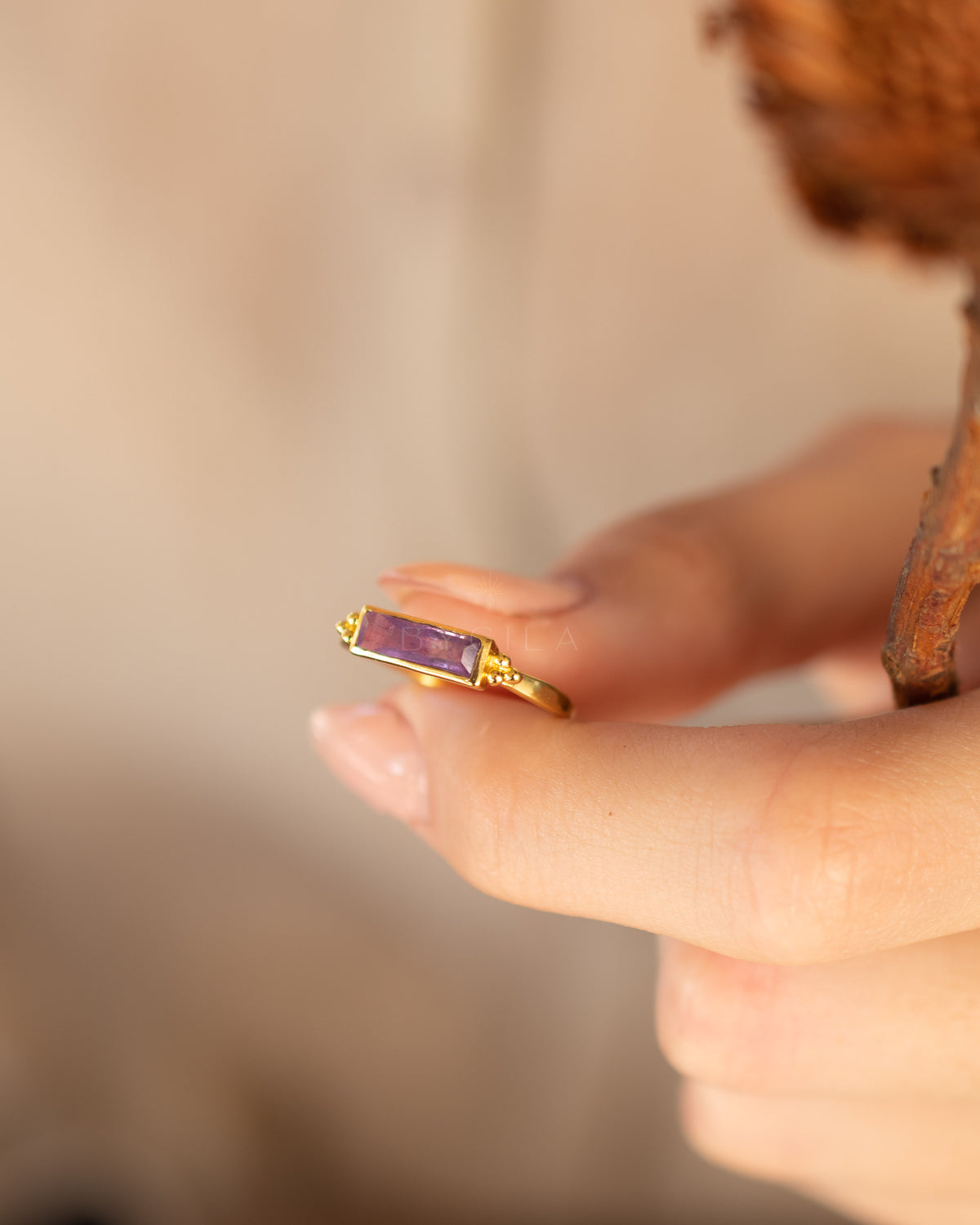 Mariana Ring * Amethyst * Gold Plated 18k * BJR341