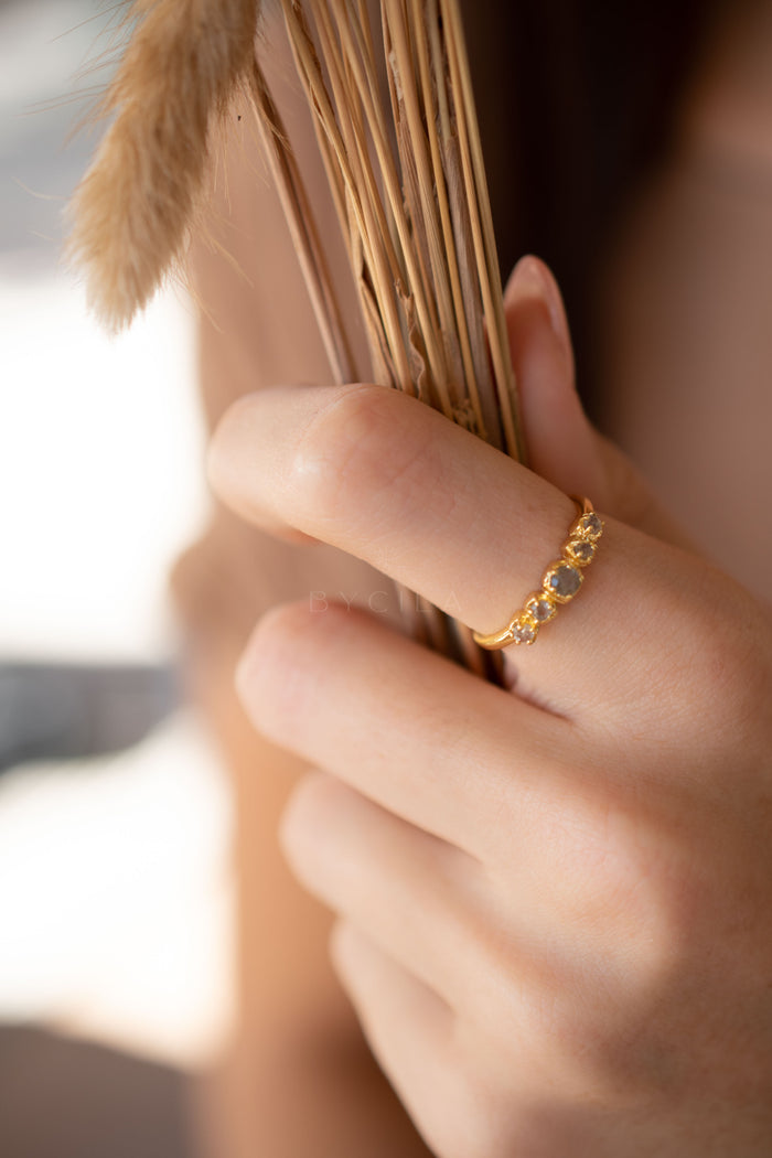 Livy Ring * Labradorite * Gold Plated 18k * BJR261