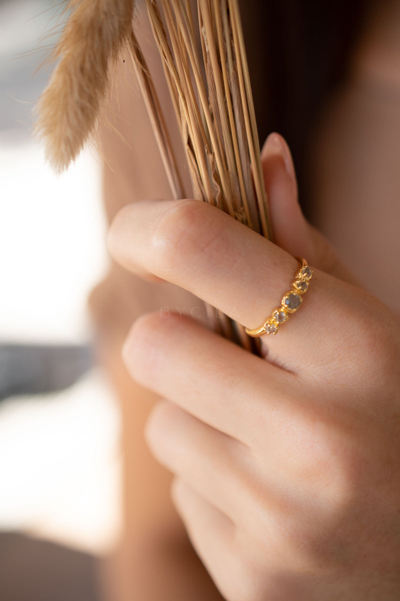 Livy Ring * Labradorite * Gold Plated 18k * BJR261