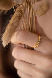 Livy Ring * Labradorite * Gold Plated 18k * BJR261
