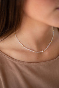Jess Necklace ~ Moonstone * Gold Plated or Sterling Silver 925 * BJN176