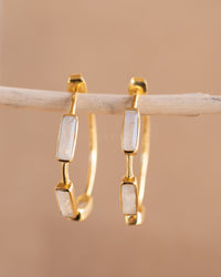 Talita Earrings * Moonstone * Gold Plated * BJE237