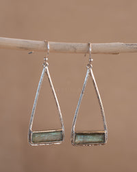 Marina Earrings * Labradorite * Gold Plated 18k or Silver Plated * BJE003A