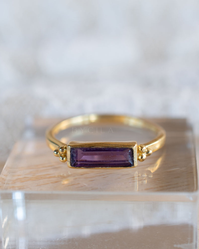 Mariana Ring * Amethyst * Gold Plated 18k * BJR341