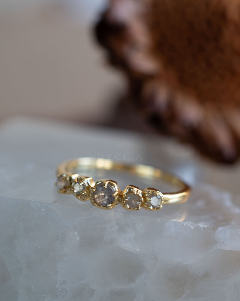 Livy Ring * Labradorite * Gold Plated 18k * BJR261