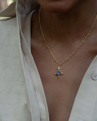 Laila Necklace * Labradorite & Moonstone * Gold Plated 18k * BJN202
