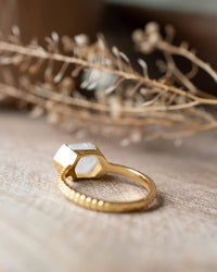 Clauy Ring * Moonstone * Gold Plated 18k