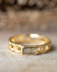 Joely Ring * Labradorite * Gold Plated 18k * BJR174