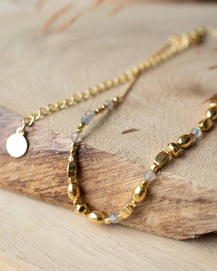 Aurora Choker * Moonstone * Gold Plated, Rose Gold Plated or Silver Plated * BJN013