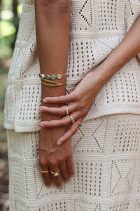 Clauy Ring * Moonstone * Gold Plated 18k