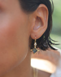 Laila Earrings * Labradorite & Moonstone * Gold Plated * BJE293