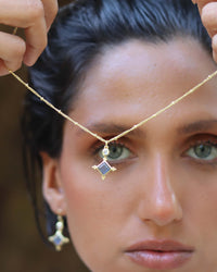 Laila Necklace * Labradorite & Moonstone * Gold Plated 18k * BJN202