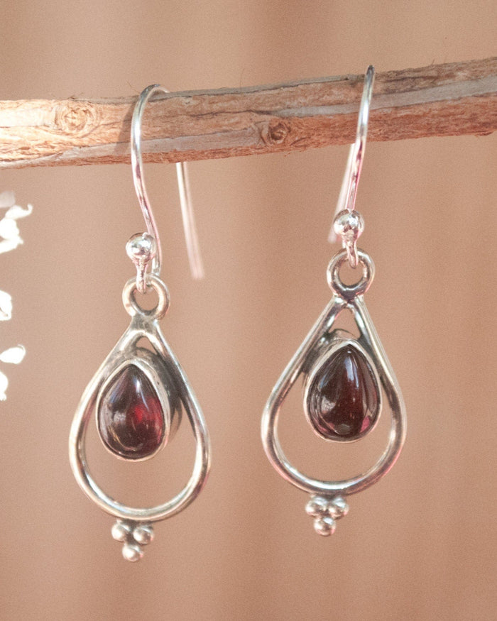 Labradorite Sterling Silver Earrings * Garnet Sterling Silver Earrings *Moonstone Earrings *Gemstone* Natural* Organic* Jewelry BJE039