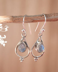 Labradorite Sterling Silver Earrings * Garnet Sterling Silver Earrings *Moonstone Earrings *Gemstone* Natural* Organic* Jewelry BJE039