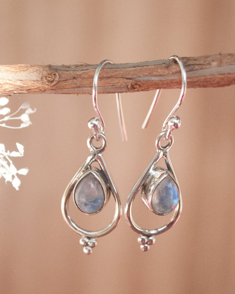 Labradorite Sterling Silver Earrings * Garnet Sterling Silver Earrings *Moonstone Earrings *Gemstone* Natural* Organic* Jewelry BJE039