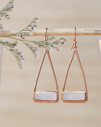 Marina Earrings * Moonstone * Gold Plated 18k, Silver Plated or Rose Gold Plated * BJE001A