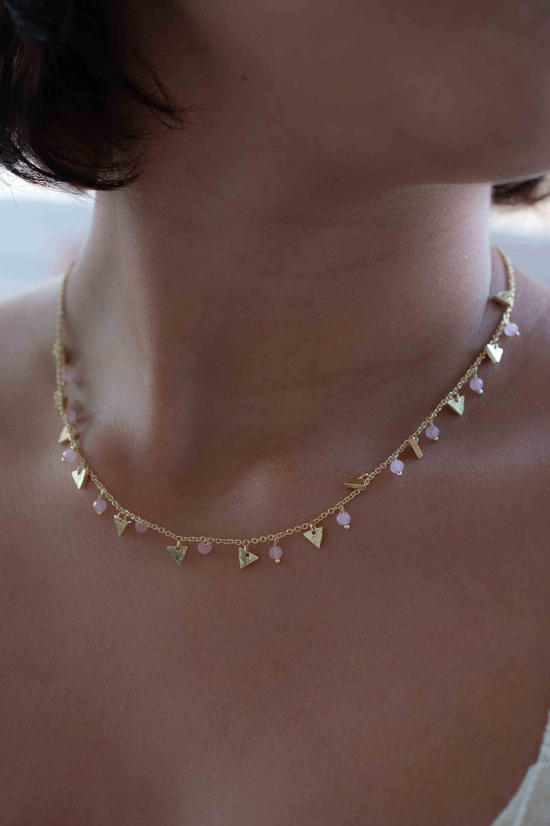 Moonstone, Rose Quartz, Labradorite or Turquoise Choker * Gold Plated * Handmade * Layered * Gemstone * Birthstone * Gift for Her *BJN135