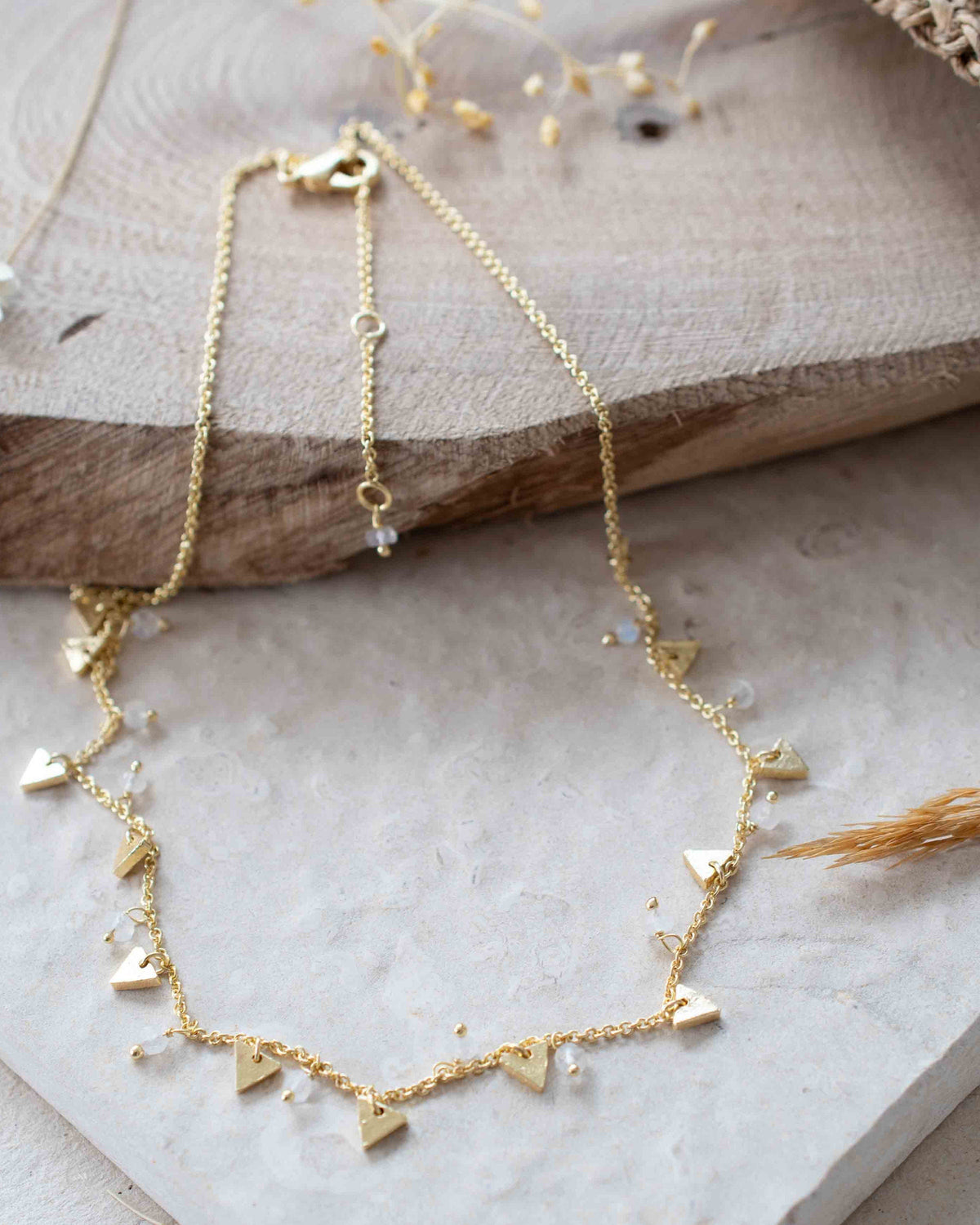Moonstone, Rose Quartz, Labradorite or Turquoise Choker * Gold Plated * Handmade * Layered * Gemstone * Birthstone * Gift for Her *BJN135