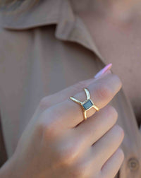 Rainbow Labradorite Ring * Gold Ring * Gemstone * Gold Plated * Statement *Bridal *Wedding * Natural * Thin *Handmade BJR315
