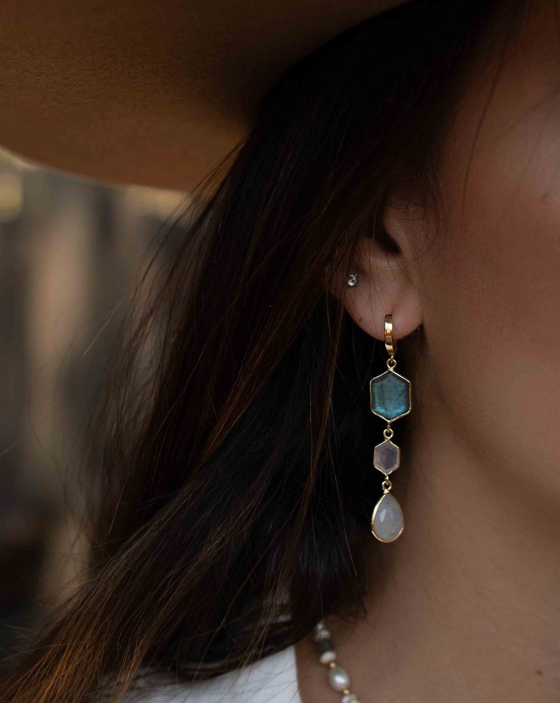 Moonstone leverback earrings deals