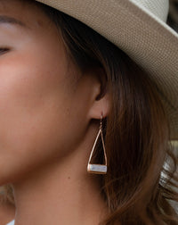 Marina Earrings * Moonstone * Gold Plated 18k, Silver Plated or Rose Gold Plated * BJE001A