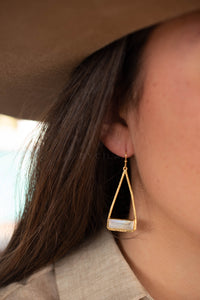 Marina Earrings * Moonstone * Gold Plated 18k, Silver Plated or Rose Gold Plated * BJE001A
