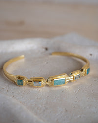 Analu Bracelet * Amazonite, Blue Topaz & Green White Jade