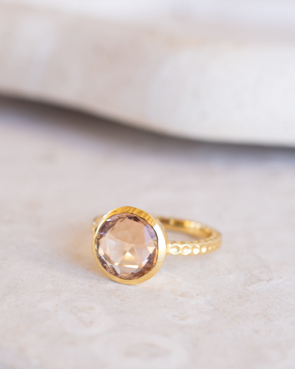 Marcela Ring * Morganite hydro * Gold Plated 18K * SBJR