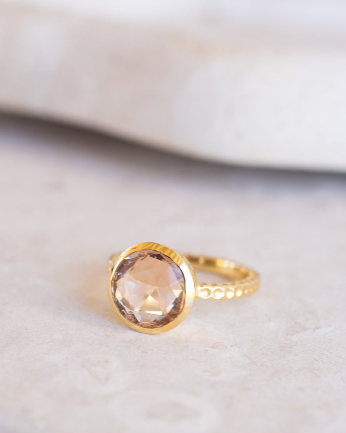 Marcela Ring * Morganite hydro * Gold Plated 18K * SBJR