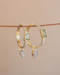 Neali Earrings * Green Amethyst, Labradorite